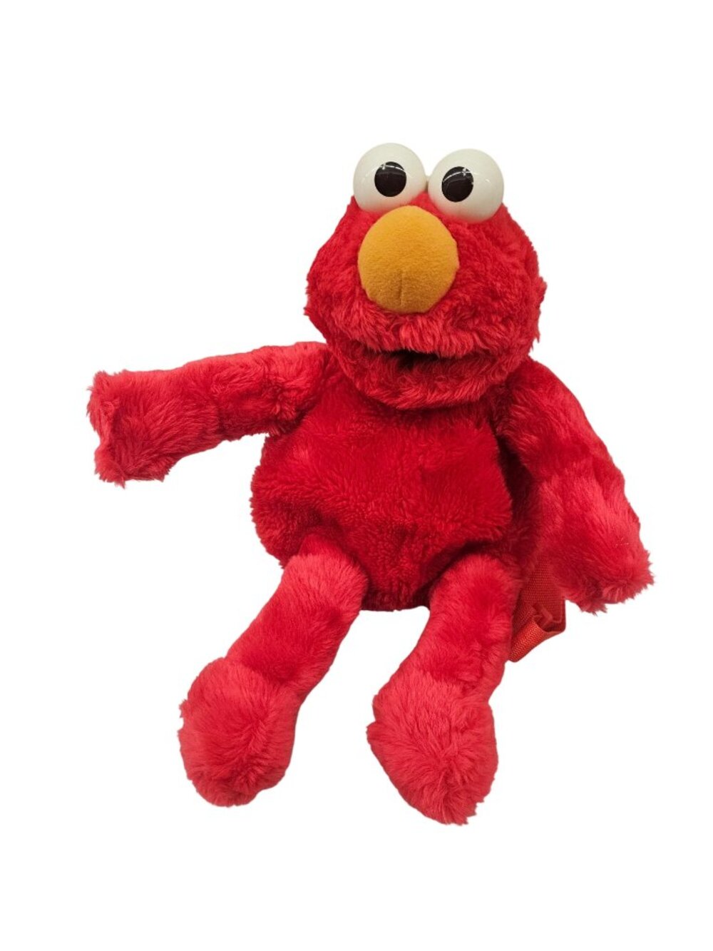 1997 Jim Henson Plush Elmo Backpack Knapsack With Adjustable Straps Red